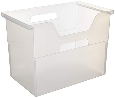 IRIS Desktop File Box, Large, Clear