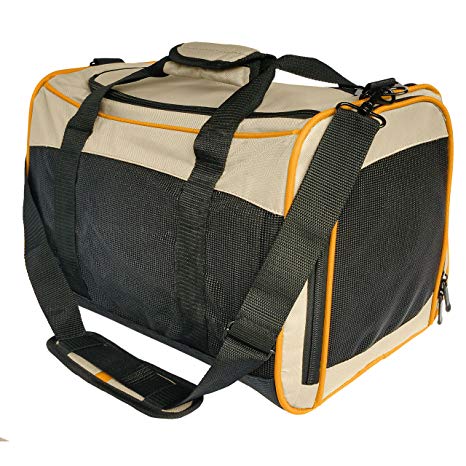 Kurgo Dog Travel Carrier, Soft Sided Pet Carrier Bag, Duffle Bag Carrier for Dogs, Water-Resistant, Airline Compliant, Up to 8 kg, for Cats and Small Dogs (Wander Carrier)