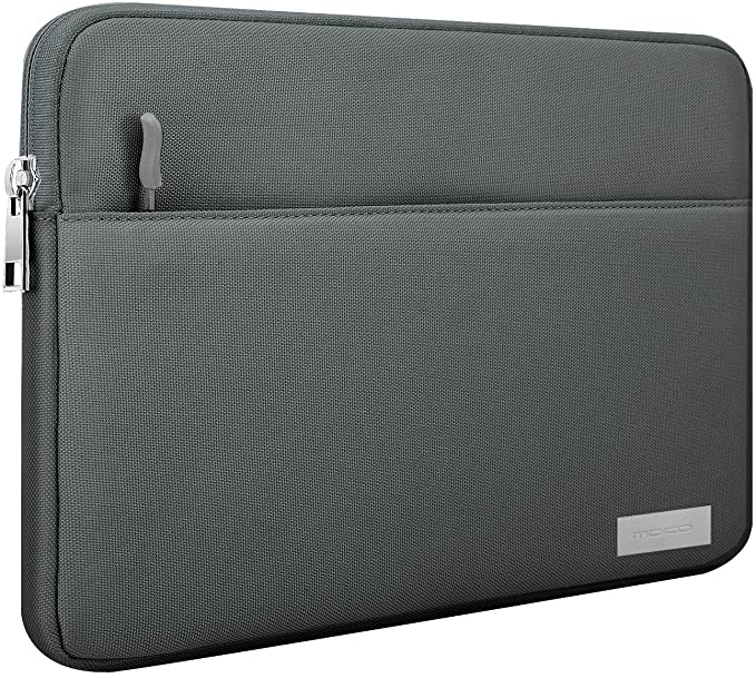 MoKo 13-13.3 Inch Laptop Sleeve Fits MacBook Air 13-inch Retina, MacBook Pro 13 Inch, Protective Notebook Computer Case Cover Polyester Bag with Accessory Pocket - Dark Gray