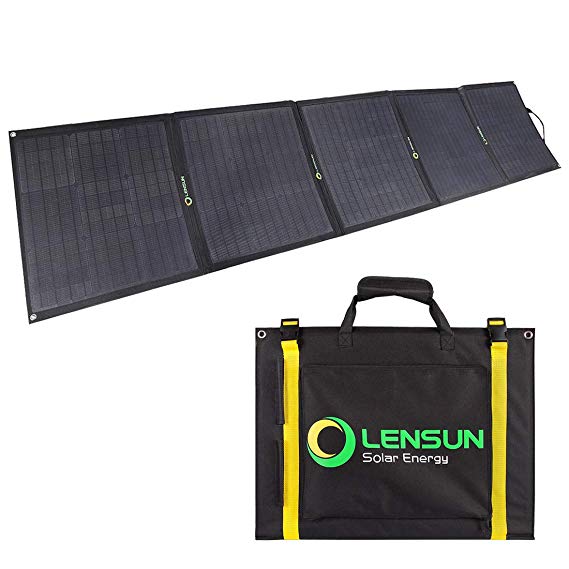 Lensun 200W (5 x 40W) 12V ETFE Flexible Folding Solar Panel with MC4 Connector, Ideal for Camping Vans, RVS, Motorhomes, Caravans, Solar Generators
