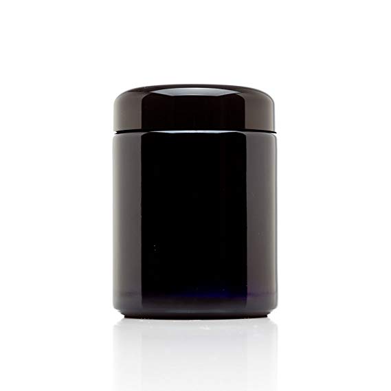 Infinity Jars 250 ml (8.5 oz) Black Ultraviolet Refillable Empty Glass Screw Top Jar