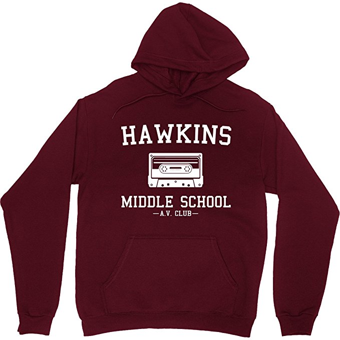 NuffSaid Hawkins Middle School AV Club Hoodie/Hooded Sweatshirt - Stranger Things Inspired Sweater - Unisex Fit