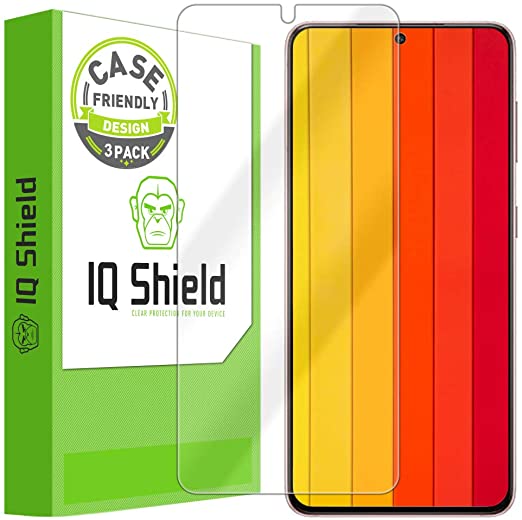 IQ Shield Screen Protector Compatible with Samsung Galaxy S21 (6.2 inch)(3-Pack)(Case Friendly)[Works with Fingerprint Scanner] Anti-Bubble Clear Film