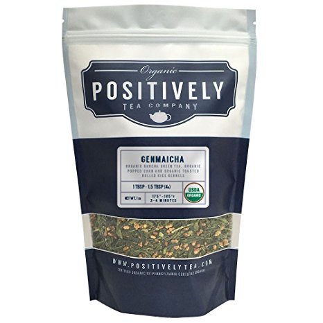 Organic Genmaicha, Loose Leaf Bag, Positively Tea LLC. (1 lb.)