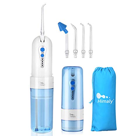 Water Flossers for Teeth Himaly Oral Irrigator Cordless Dental Flossers Rechargeable with 5 Jet Tips  4 Modes for Travel & Home Use