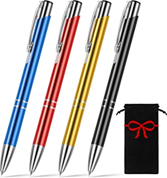 Air Release Weeding Tool Pen Stainless Steel Air-Release Pen Retractable Vinyl Tool Pen Craft Vinyl Weeding Tools for HTV Vinyl Crafts(Black, Gold, Blue, Red,4 Pieces)