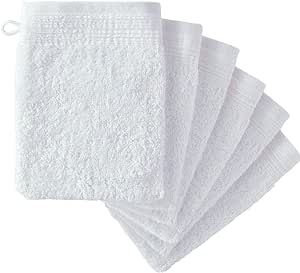 Adore Home 24 x Premium Quality Wash Mitts Absorbent Flannel Face Mitt Body Scrub, White