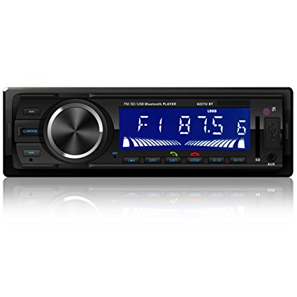 FORE FR-6227 Single Din Vehicle Bluetooth Digital Music MP3 Player Receiver with Wireless Remote Color Black