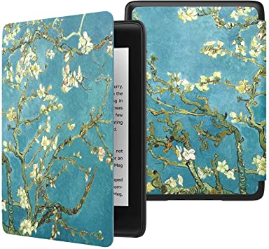 MoKo Case Fits Kindle Paperwhite (10th Generation, 2018 Releases), Thinnest Lightest Smart Shell Cover with Auto Wake/Sleep for Amazon Kindle Paperwhite 2018 E-Reader - Almond Blossom