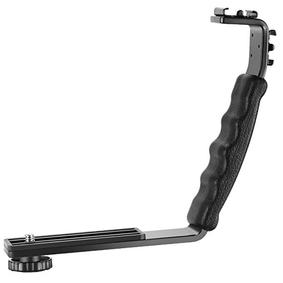 Neewer L-Shape Bracket Holder for Flash Light Camera Mini DV Camcorder with Hot Shoe