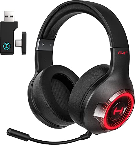 Edifier G4s Wireless Gaming Headset: 15ms Ultra-Low Latency Bluetooth Gaming Headset - Lightweight Headsets with Microphone PC Gaming Headphones 46 Hour Battery Life for Game Chat Music