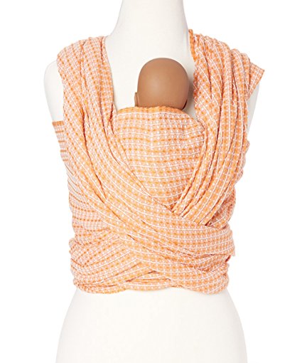 Woven Wrap Baby Carrier for Infants and Toddlers (Mandarin Honeycomb)
