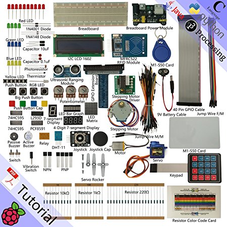 Freenove RFID Starter Kit for Raspberry Pi | Beginner Learning | Model 3B, 2B, B  | Python, C, Java, Processing | 53 Projects, 391 Pages Detailed Tutorials, 200  Components