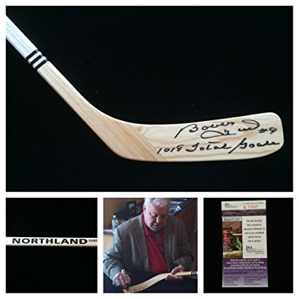 Bobby Hull Chicago Blackhawks Signed Autograph Northland Hockey Stick "1018 Total Goals". JSA COA