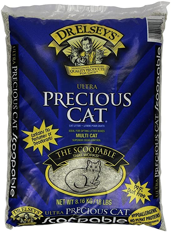 2 Pack Precious Cat Ultra Premium Clumping Cat Litter 18 Pound Bag