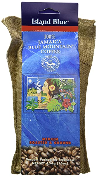 Island Blue -100% Jamaica Blue Mountain Ground Coffee 16oz