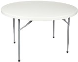 National Public Seating BT-R Series Steel Frame Round Blow Molded Plastic Top Folding Table 700 lbs Capacity 48 Diameter x 29-12 Height Speckled GrayGray