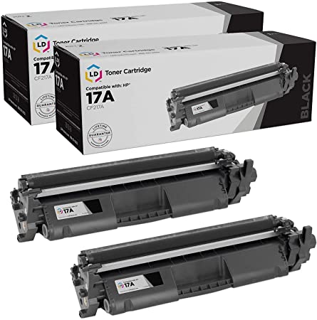 LD Compatible Toner Cartridge Replacement for HP 17A CF217A (Black, 2-Pack)