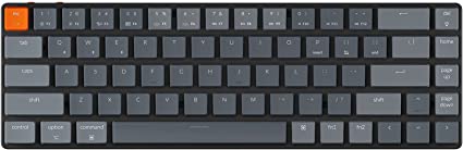 Keychron K7 Ultra-Slim 65% Layout 68 Keys Wireless Bluetooth/Wired Mechanical Keyboard, Hot Swappable Low-Profile Gateron Brown Switch RGB LED Backlit Keyboard Compatible with Mac Windows