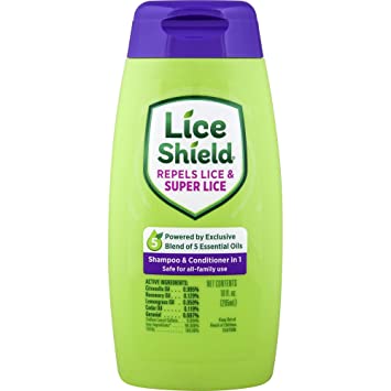 Lice Shield Shampoo and Conditioner in 1 Bottle, 300 ml, Rosemary, 10 Fl.Oz