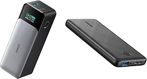 Anker 737 Power Bank, 24,000mAh 3-Port Laptop Portable Charger Power Bank (PowerCore 10K), Compact Travel-Ready 10,000mAh Battery Pack