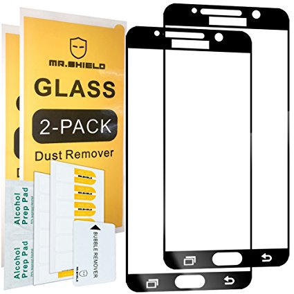 [2-PACK]-Mr Shield For Samsung Galaxy Note 5 [Japan Tempered Glass] [9H Hardness] [Full Screen Glue Cover] Screen Protector with Lifetime Replacement Warranty