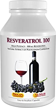 Andrew Lessman Resveratrol-100-360 Capsules – Red Wine's Beneficial, Naturally Occurring Anti-oxidant, Without Alcohol. Additive Free