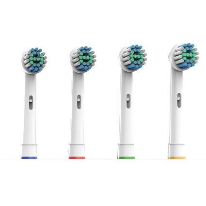 SoniShare Premium Replacement Brush Heads for Oral B Precision Clean Toothbrushes, 4 Pack