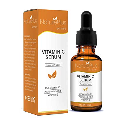 Vitamin C Serum for Face, Natural & Organic Anti Wrinkle Reducer Formula for Face | Topical Facial Serum with Hyaluronic Acid, Vitamin E, 2 fl oz / 60ml,003