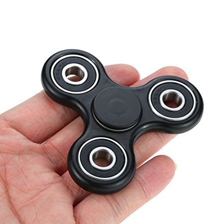Cool Black Tri-Spinner Fidget Toy Smooth Surface Finish Ultra Durable Non-3D printed