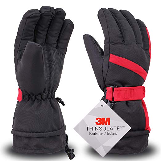 Simplicity Ski Gloves - Waterproof Snowboard Snow Warm Winter Men Gloves