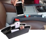 XYZCTEMNewest Style  Universal 2 X Car Seat Side Pocket Caddy Car Seat Slit Pocket Catcher Organizer Black