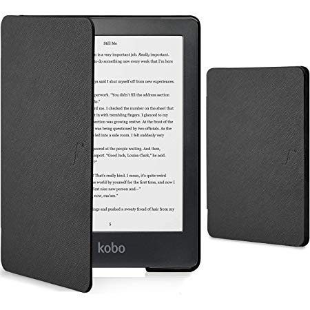Forefront Cases Smart Case for Kobo Clara HD Case | Magnetic Protective Case Cover for Kobo Clara (2018) | Shell Design | Smart Auto Sleep Wake Function | Slim Lightweight | Black