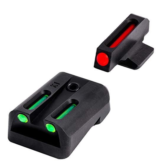 TRUGLO Fiber-Optic Front and Rear Handgun Sights for Kimber 1911 Models with Fixed Rear Sight