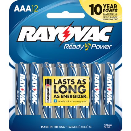 Rayovac 824-12C Maximum AAA Alkaline - 12 Pack