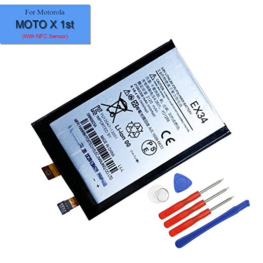 New Replacement EX34 Li-ion Battery Compatible with Moto X 1st Gen XT1049 XT1056 XT1058 XT1060 XT912A SNN5932A with NFC   Tools