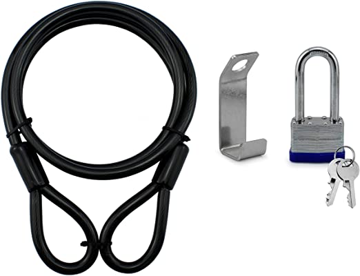 Cornucopia Yeti Compatible Cooler Lock Kit, Complete Set with Bracket, Chain, and Padlock