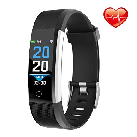 Fitness Tracker Smart Band Bracelet Watch Activity Tracker Waterproof Bluetooth Wristband with Heart Rate Monitor Pedometer Sleep Monitor Calorie Counter Blood Pressure for Phones