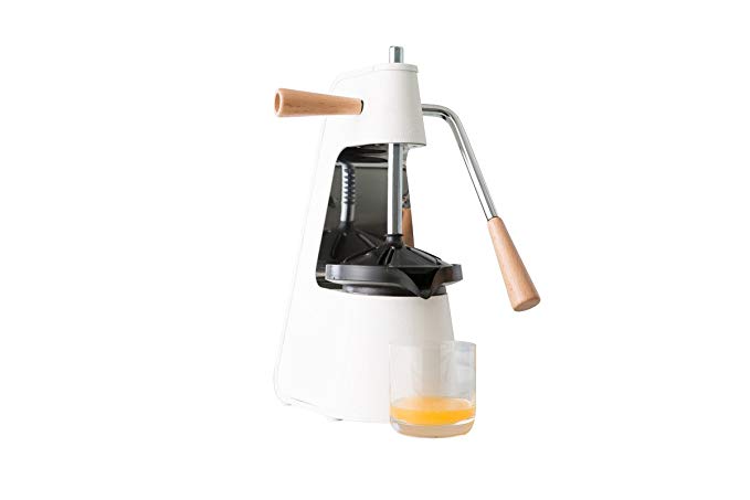 Chef'n 102-221-358 Fresh Force Tabletop Citrus Press, White/Stainless/Wood