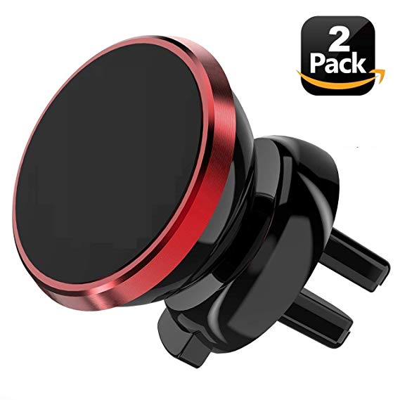 Phone Holder for Car Air Vent Mount - Universal Magnetic Phone Car Mount for iPhone Xs/Xr/8/8Plus/Samsung Galaxy S9/S8 and All Smartphone [2 Pack], 24-Hour Customer Support