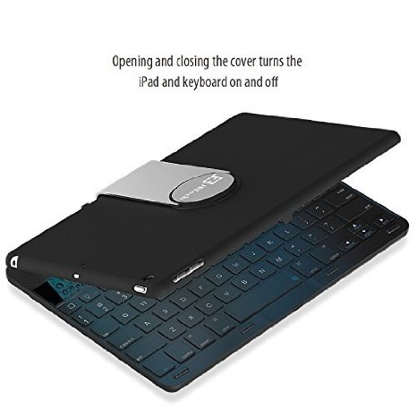 iPad Air Keyboard JETech Wireless Bluetooth Keyboard Case for Apple iPad Air with 360 Degree Rotation and Multi-Angle Stand