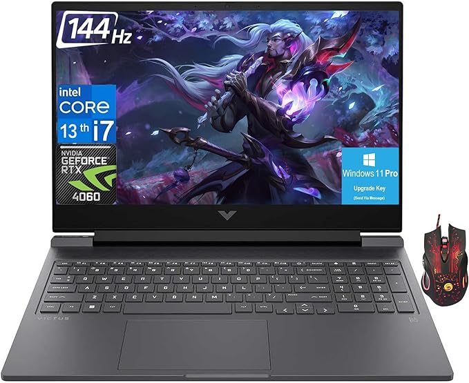 HP Victus 16 Gaming Laptop Newest, 16.1" FHD Display, Intel Core i7-13700H(14-core), NVIDIA GeForce RTX 4070, 32GB DDR5 RAM, 1TB SSD, Wifi6, Backlit Keyboard, Windows 11 Pro, with Gaming Mouse