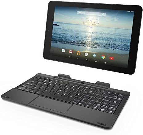 RCA Viking Pro 10" 2-in-1 Tablet 32GB Quad Core Charcoal Laptop Computer with Touchscreen and Detachable Keyboard Google Android 6.0