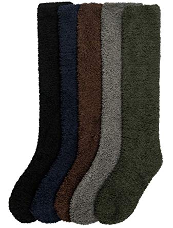 Ladies Colorful Fleece/Plush Soft Knee High Socks Assorted 6 Pack