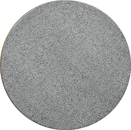 Fitted Vinyl Tablecloth Round - Fits 40 to 48 inch Tables (Grey Granite)