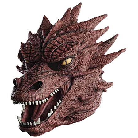 Scary Dragon Animal Head Mask Latex Monster Horror Rubber Halloween Masks Party Costume