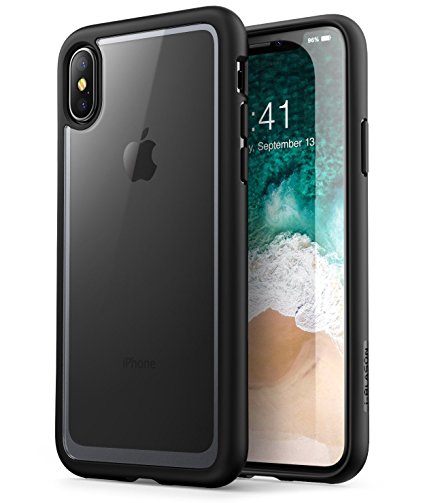 iPhone X Case, [Scratch Resistant] i-Blason Clear [Halo Series] for Apple iPhone X Cover 2017 Release (Clear/Black)