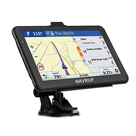 GPS Navigation for car -2018 Updated 7 inch Touch Screen Voice Prompt GPS Navigation Built-in 8GB No Need to Insert a Card, Support Postcode, Address Search and Car with Lifetime Maps
