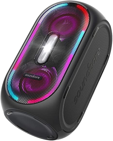 Anker Soundcore Rave Portable Party Speaker with 107dB Sound, Light Show, 24 Hour Playtime, PowerIQ, BassUp Technology, Water Resistant, Party Speaker with Microphone Input for Karaoke, BBQ, Outdoor