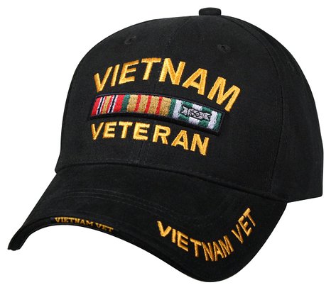 Deluxe Low Profile Vietnam Veteran Insignia Cap Military Vet